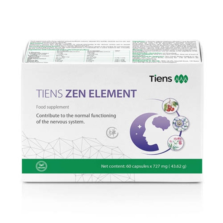 TIENS Zen Element – Supliment alimentar pentru relaxare, echilibru si somn odihnitor, 60 cps