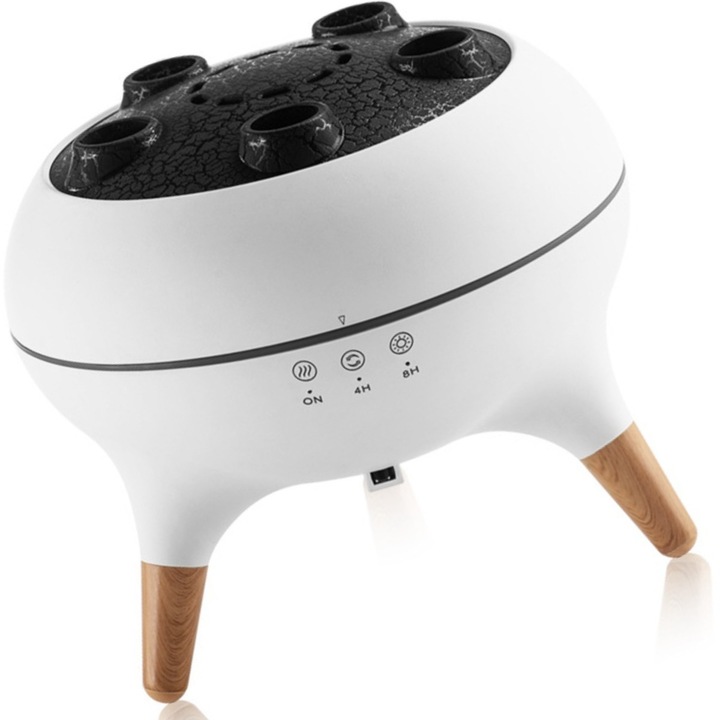 Dinamikus medúza ultrahangos aromaterápiás diffúzor, távirányítóval, csendes, 250 ml, időzítővel, fehér, színes átmenetes fény, két permetezési mód