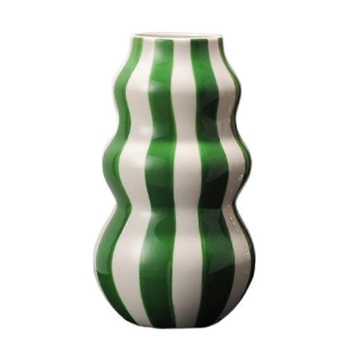 Vaza ceramica moderna, design simplu, multicolor, 23x11cm, set