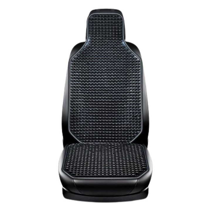 Husa auto Lumi LUXURY, bile din lemn, neagră, 122x42cm