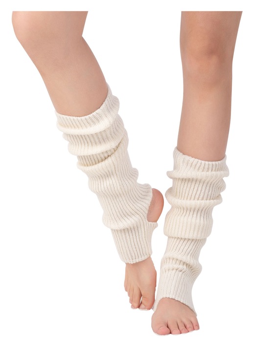 Jambiere dama TRADERPLUS, acril, lungi, elastice, alb, 43x7.5cm