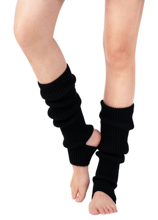 Дамски гети TRADERPLUS, акрил, добра еластичност, черен, 43x7.5см