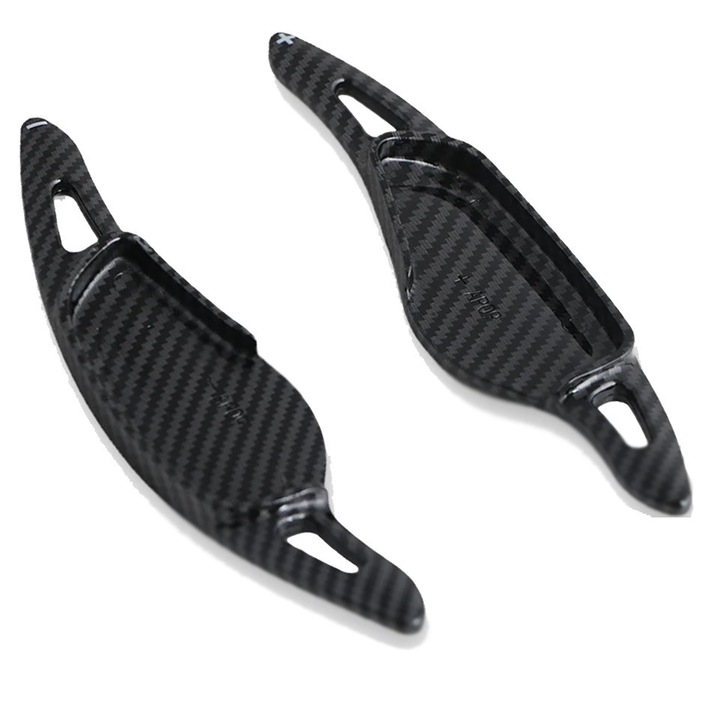 Set Padele volan PBauto, Shift Paddle pentru BMW 3 5 6 7 X3 X4 X5 G20 G30 G31 G32 G12 G01 G02 G05, Negru, Carbon, 2 Bucăți