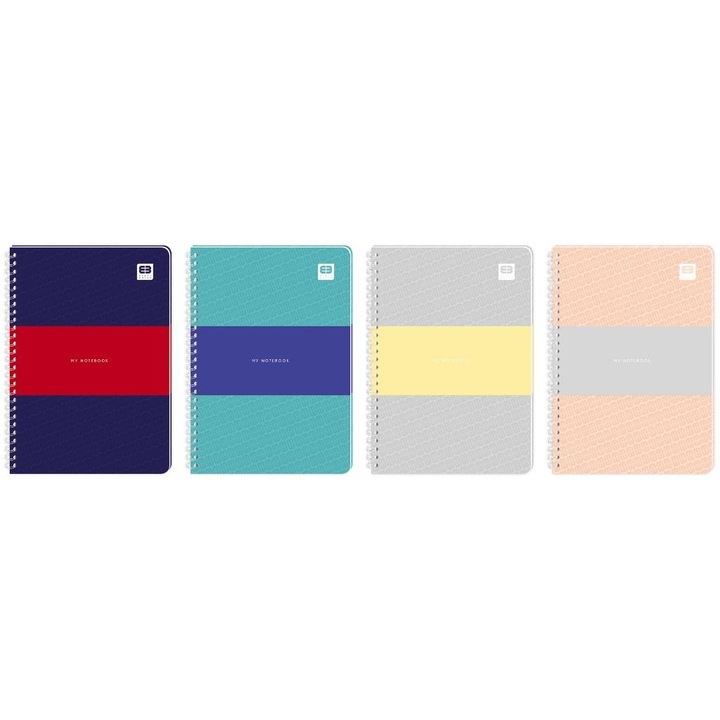 A5 füzet, 80 lap, belső zsebbel, pasztell hó, INTERDRUK