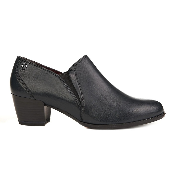 Pantofi casual Tamaris, bleumarin piele naturală, toc 4.5