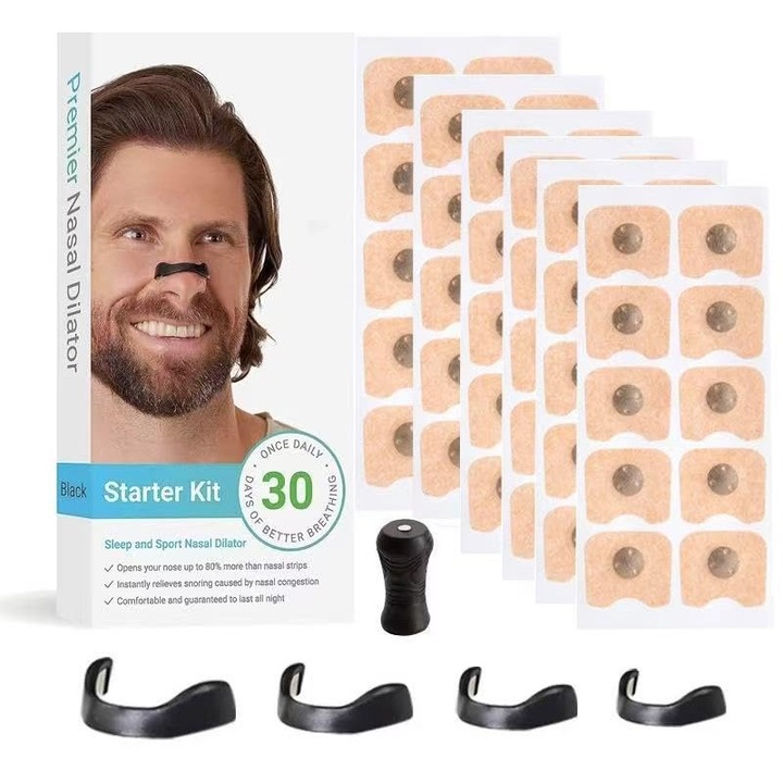 Назални лепенки MKIYHODDIY, 60 броя, 4 размера, магнитни, черни