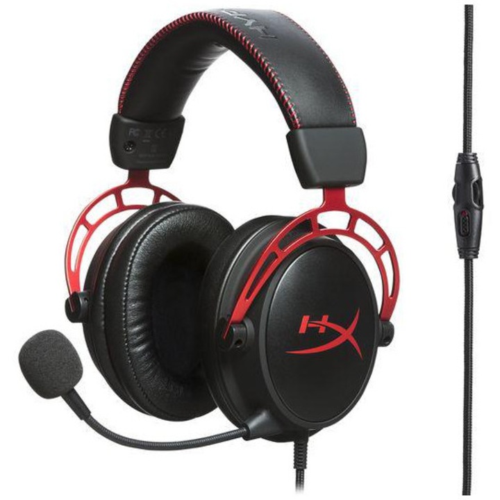 Геймърски слушалки HP HYPERX CLOUD ALPHA, с кабел, червени