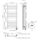 Calorifer electric cu termostat digital LCD din otel, programare saptamanala, Timer, Portprosop, 120x50 cm, Alb, Nadir