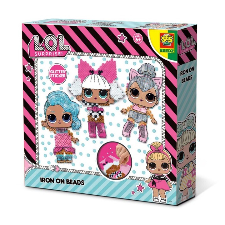 Set creativ 1400 margele de calcat Beedz L.O.L