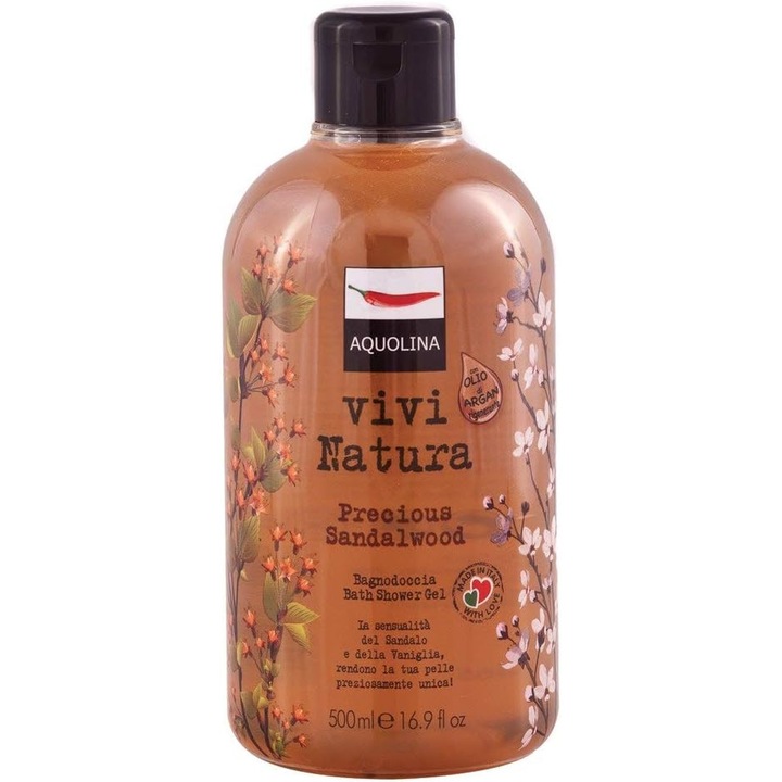 Aquolina Vivi Natura Precious Sandalwood – Zuhany gél, értékes szantálfával, 500 ml