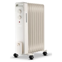 Calorifer electric cu ulei HYUNDAI, model HYH 0920 R, 2000 W, 9 elementi, 3 trepte de putere, Termostat reglabil, Protectie la supraincalzire si rasturnare, Alb emailat