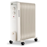 Calorifer electric cu ulei HYUNDAI, model HYH 1125 R, 2500 W, 11 elementi, 3 trepte de putere, Termostat reglabil, Protectie la supraincalzire si rasturnare, Alb emailat