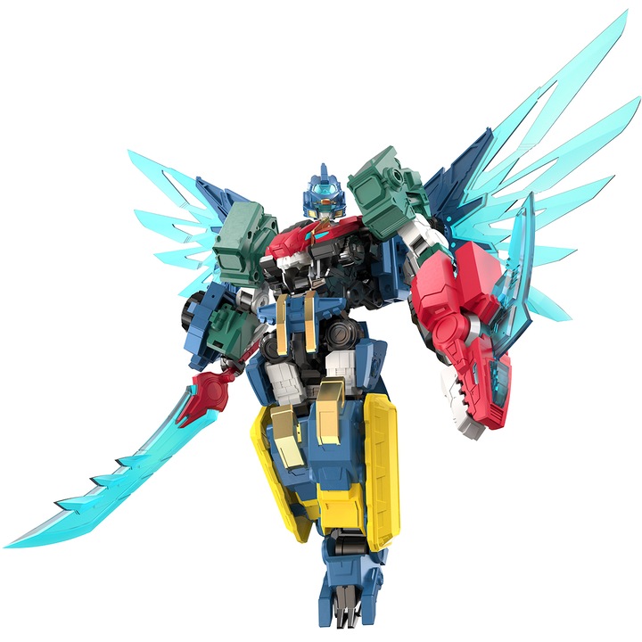 Metatron transzformátor robot figura, Dinoster, 22cm, dupla átalakítás, kiegészítők