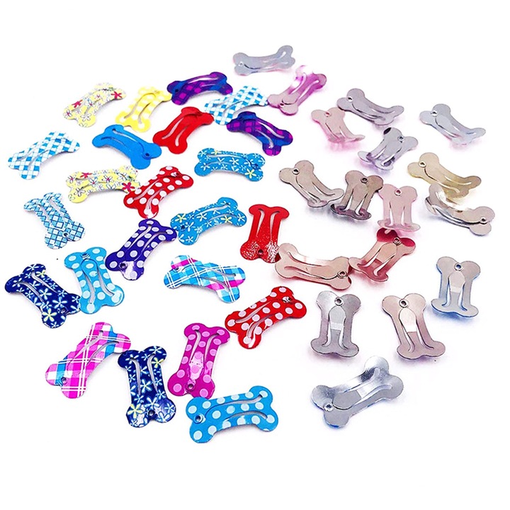 Állatkiegészítők, 20 db kutyahajcsat, RDWESZOD, Válogatott, 25x13mm