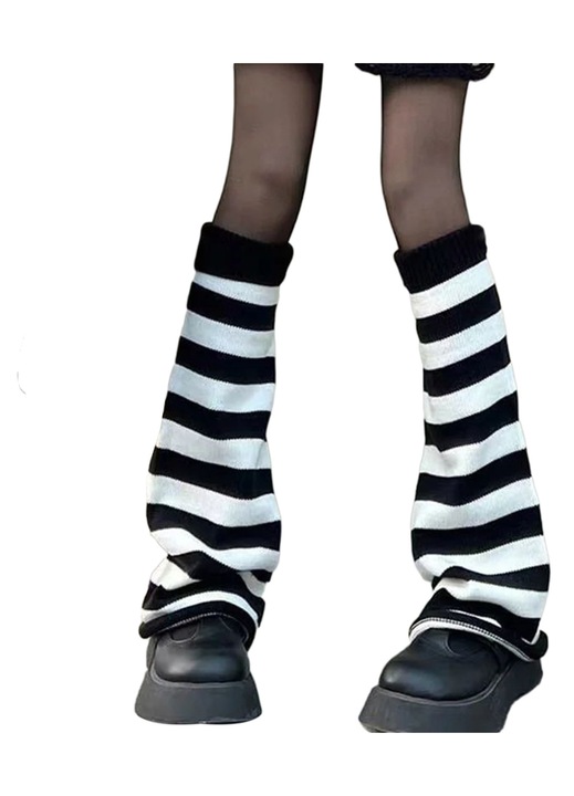 Дамски гети RDWESZOD, акрил, бял/черен