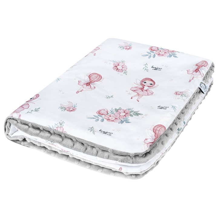 Patura Bonjour Cherie, pamut-minky, 75x100 cm, többszínű, gyerekeknek