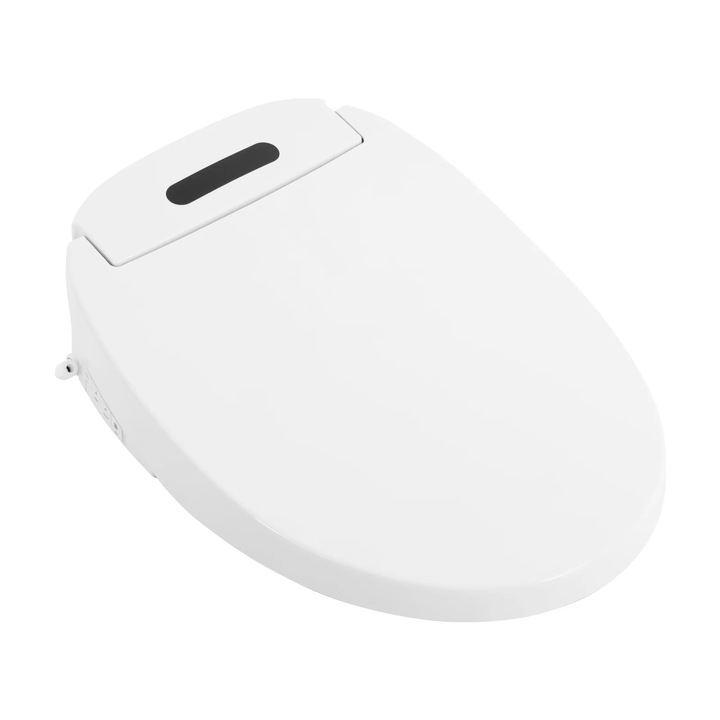 Colac WC cu bideu electric, Telecomanda inclusa, Sezut incalzit 34–40°C, Lumina de noapte LED, Inchidere lenta, IPX4 Rezistent La Apa, Stecher UE 220V, Alb