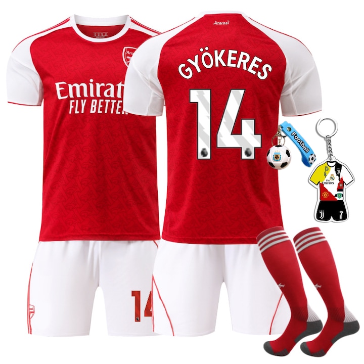 bibubibu®Детски футболен екип Yokaires 14#, с малки подаръци, полиестерен материал, червен, подходящ за, Червен