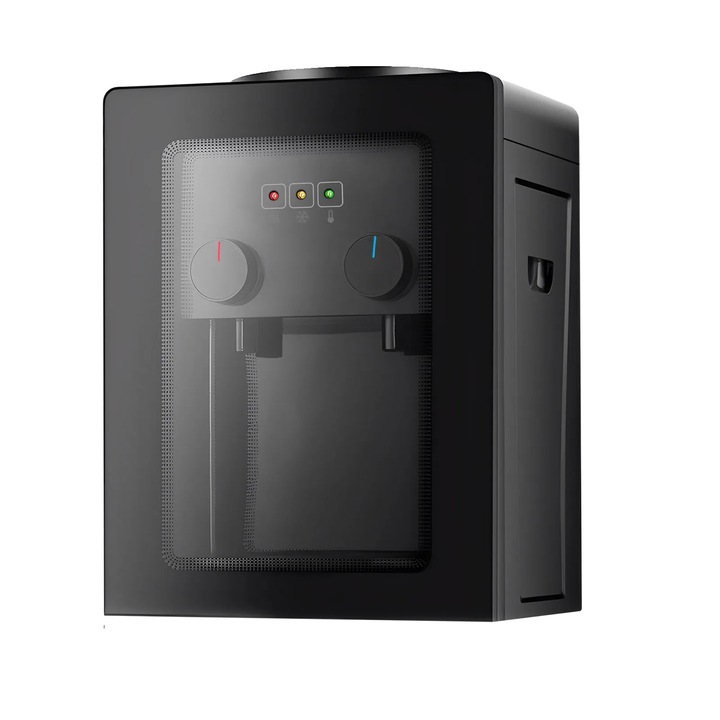 Dozator de apa, functie calda si rece, design compact, negru, 270x235x370mm