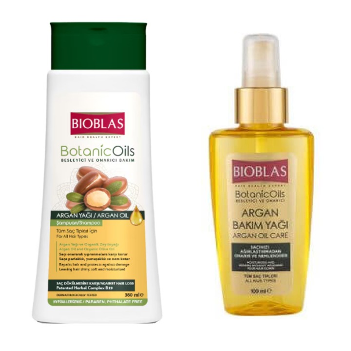 Sampon Bioblas Oils Argan Toate Tipurile 360ml +Ulei pentru par Argan Oil 100 ml