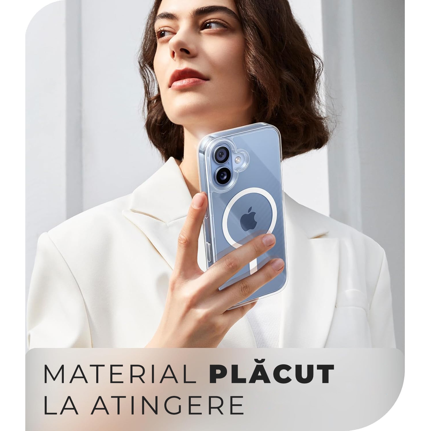 Husa pentru iPhone 17 MagSafe, Clear Case, Daden®, Atasare Magnetica, Antisoc, Calitate Premium, Transparent