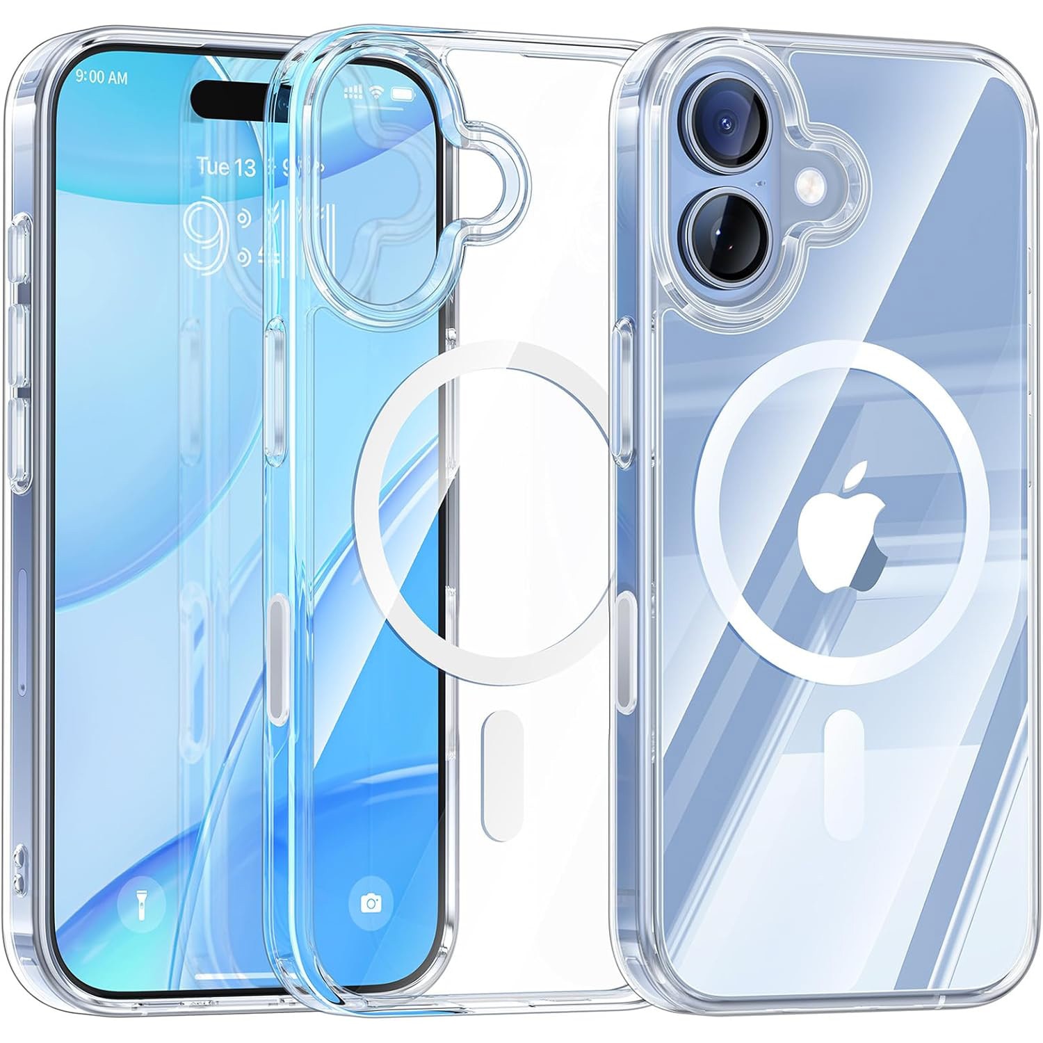 Husa pentru iPhone 17 MagSafe, Clear Case, Daden®, Atasare Magnetica, Antisoc, Calitate Premium, Transparent