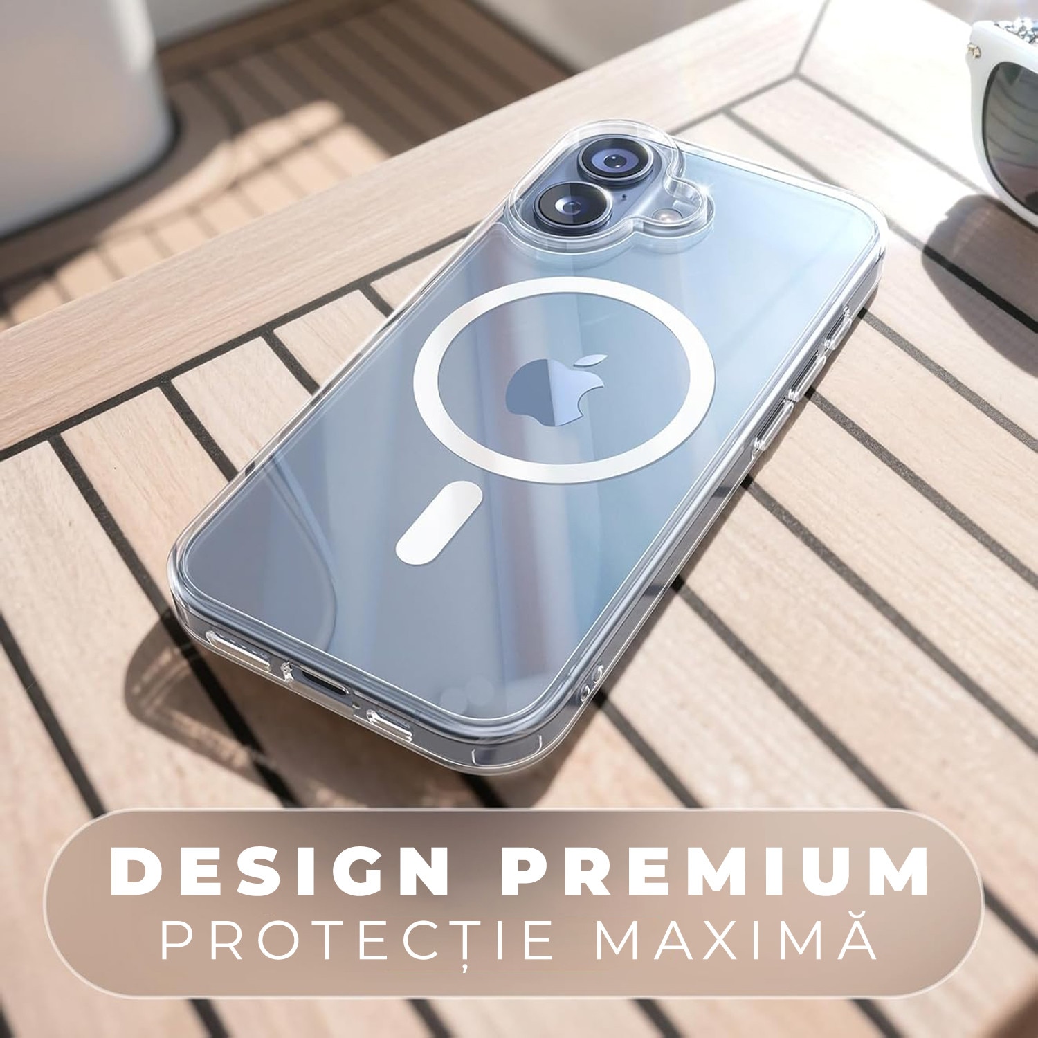 Husa pentru iPhone 17 MagSafe, Clear Case, Daden®, Atasare Magnetica, Antisoc, Calitate Premium, Transparent