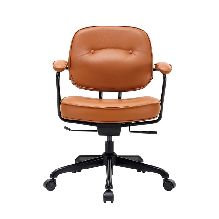 Scaun de Lux SIHOO L3 Mid Century – Faux Leather, Backrest Reglabil 3 Nivel, Seat Depth Adjustment, Recline 125°, Maro