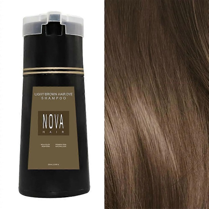 Шампоан за коса, Nova Hair, моментална боя, естествени нюанси, 100% веган, 250мл