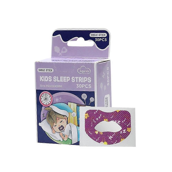 Plasturi pentru Somn, 30 bucati, Design Unic, Corectare Respiratie Sanatoasa, Multicolor