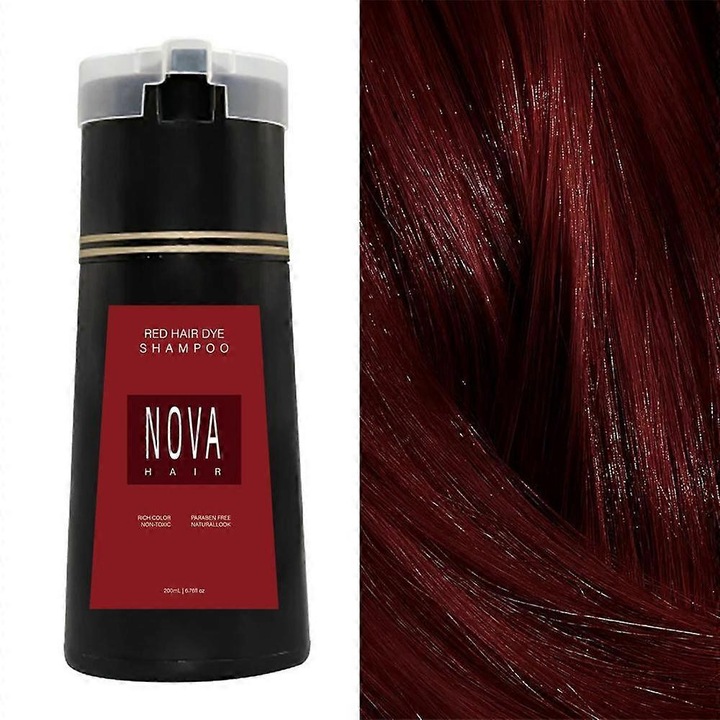 Hajsampon, Nova Hair, Grape Red, 100% vegán, 4-6 hét