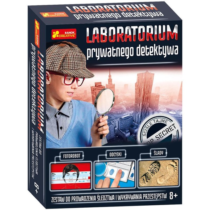 Комплект образователни игри RANOK-CREATIVE, частна детективска лаборатория, умения за памет, 30x45cm