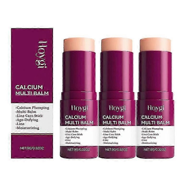 Мултифункционален хидратиращ балсам, 3 броя, за лице, очи, устни и шия, лека текстура, бързо попиване, преносим формат