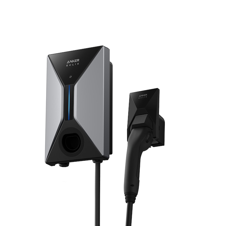 Statie incarcare auto electrice Anker SOLIX V1 Type 2, 7.4 KW Smart EV Charger, RFID, Wi-Fi. Bluetooth, RS485, IP65