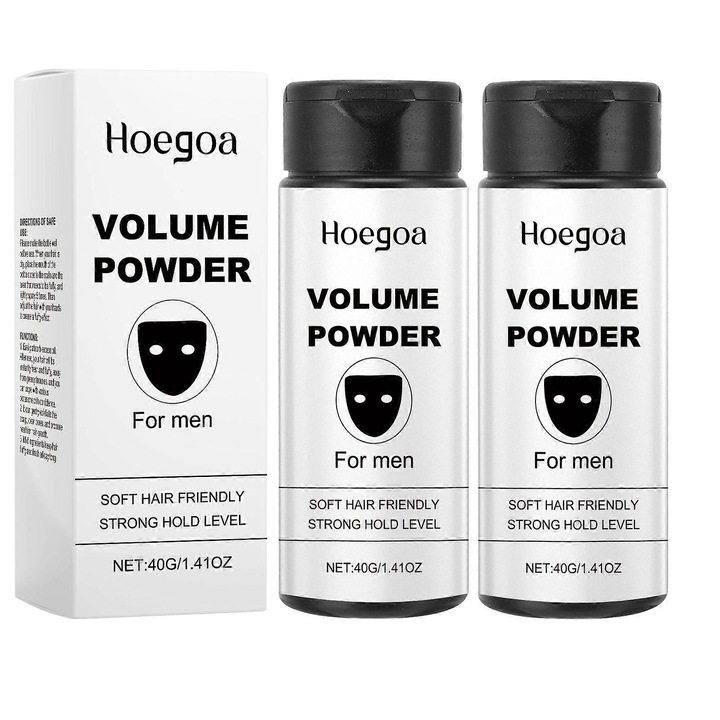 Set 2 Tuburi pudra de par, Houegoa, Pudra de volum, Texturizare, Fara spalare, Pentru toate tipurile de par