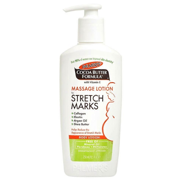 Striák elleni testápoló, Palmer's, 250ml, kakaóvajjal, E-vitaminnal, sheavajjal