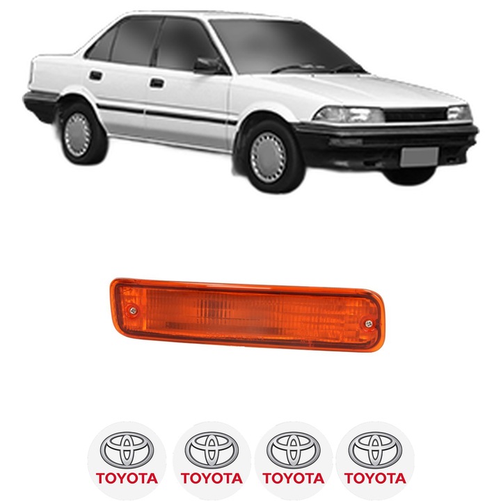 Semnalizator Fata Dreapta TOYOTA COROLLA Coupe (_E9_) din 1987-1992, Auto, Depo, 4 Stickere auto cu TOYOTA