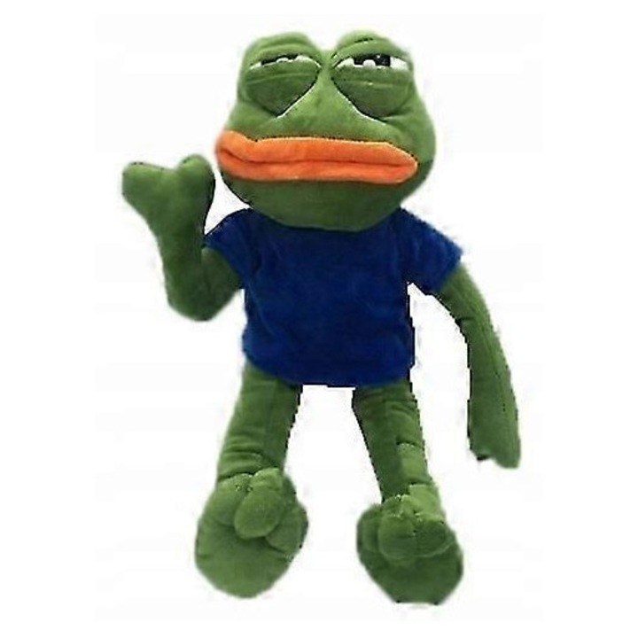 Jucarie de plus Frog Pepe, 42 cm, multicolor
