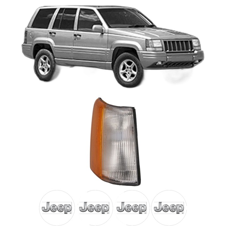 Semnalizator Fata Dreapta JEEP GRAND CHEROKEE I (ZJ, ZG) din 1991-1999, Auto, Depo, 4 Stickere auto cu JEEP