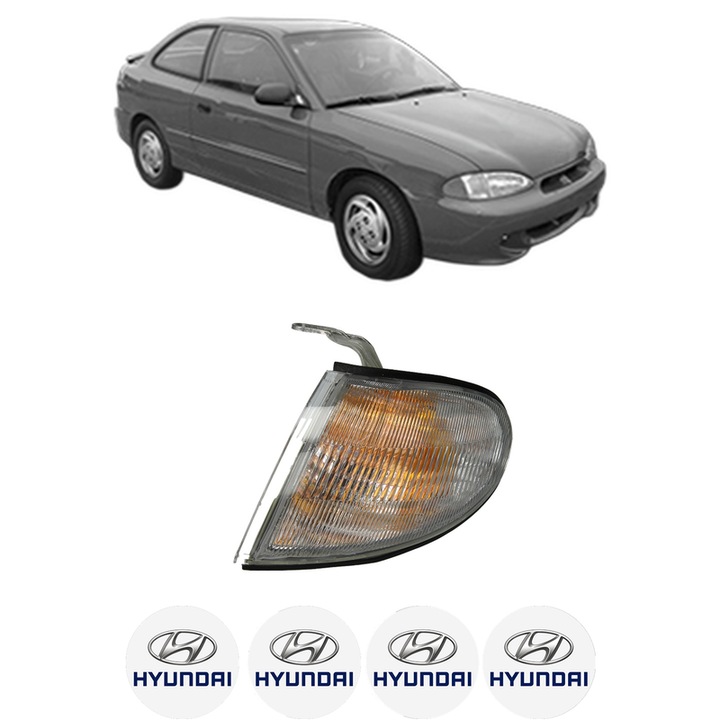 Semnalizator Fata Stanga HYUNDAI ACCENT I (X-3) din 1994-2000, Auto, Depo, 4 Stickere auto cu HYUNDAI