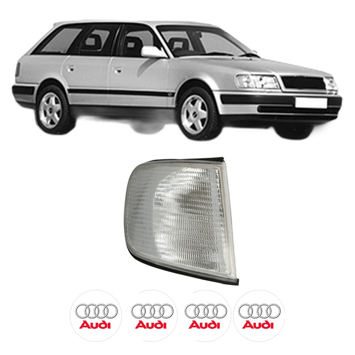 Semnalizator Fata Dreapta AUDI 100 C4 Avant (4A5) din 1990-1994, Auto, Depo, 4 Stickere auto cu AUDI
