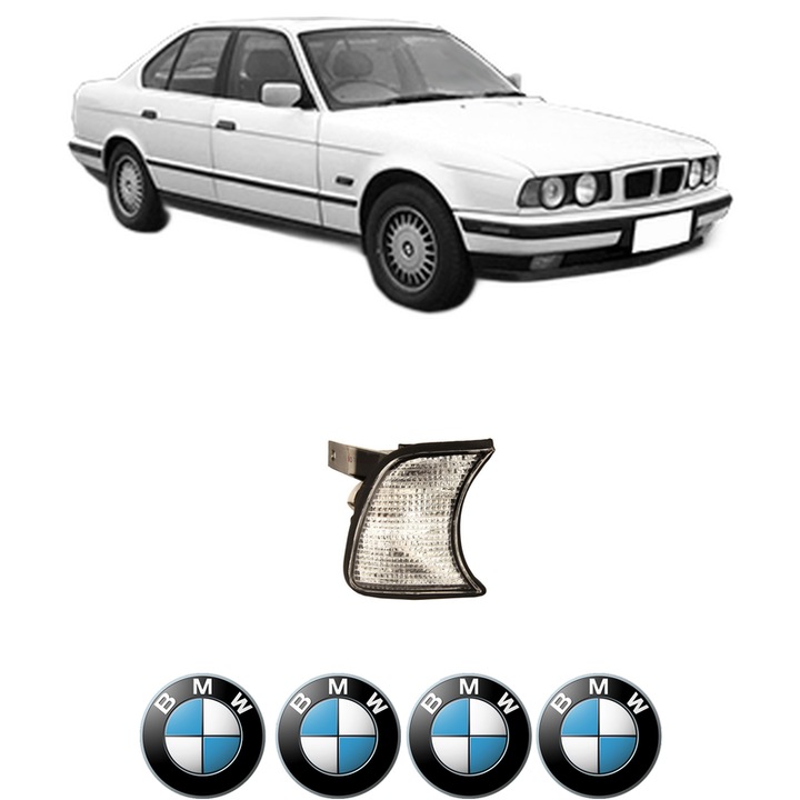 Semnalizator Fata Dreapta BMW Seria 5 (E34) din 1987-1995, Auto, Depo, 4 Stickere auto cu BMW Seria