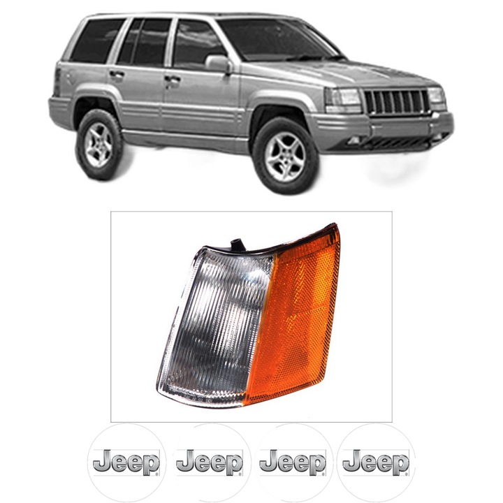 Semnalizator Fata Stanga JEEP GRAND CHEROKEE I (ZJ, ZG) din 1991-1999, Auto, Depo, 4 Stickere auto cu JEEP