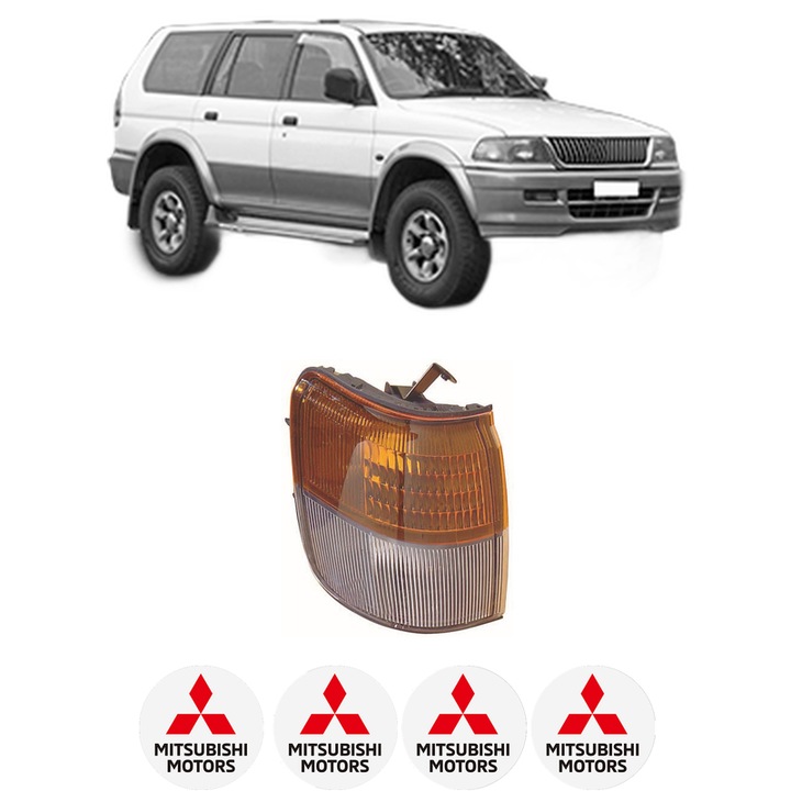 Semnalizator Fata Stanga MITSUBISHI PAJERO SPORT (K80) din 1998, Auto, Depo, 4 Stickere auto cu MITSUBISHI