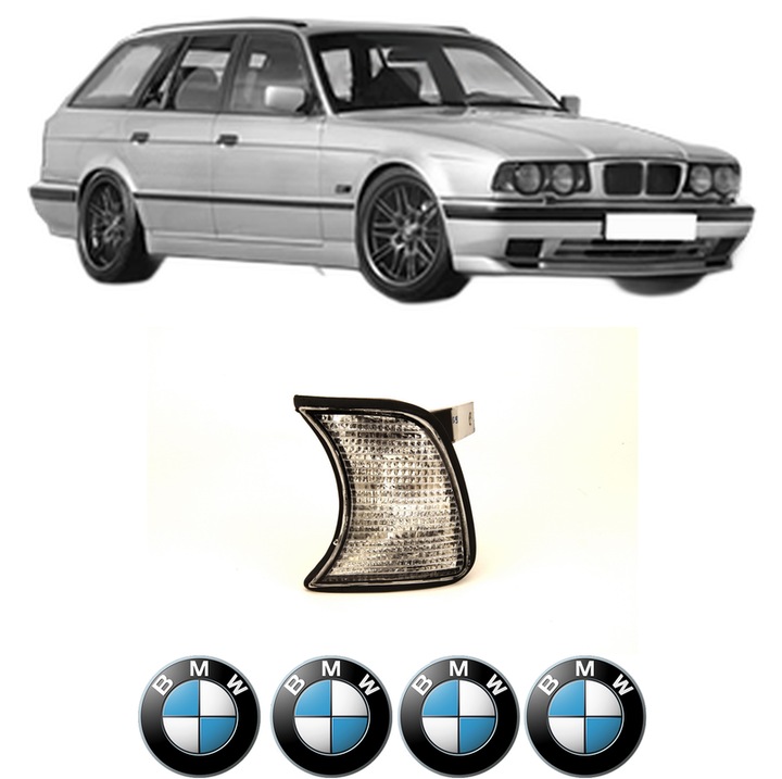 Semnalizator Fata Stanga BMW Seria 5 Touring (E34) din 1991-1996, Auto, Depo, 4 Stickere auto cu BMW Seria