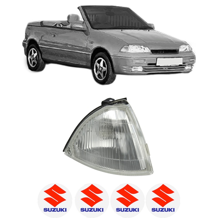 Semnalizator Fata Dreapta SUZUKI SWIFT Convertible (SF413) din 1991-1996, Auto, Depo, 4 Stickere auto cu SUZUKI