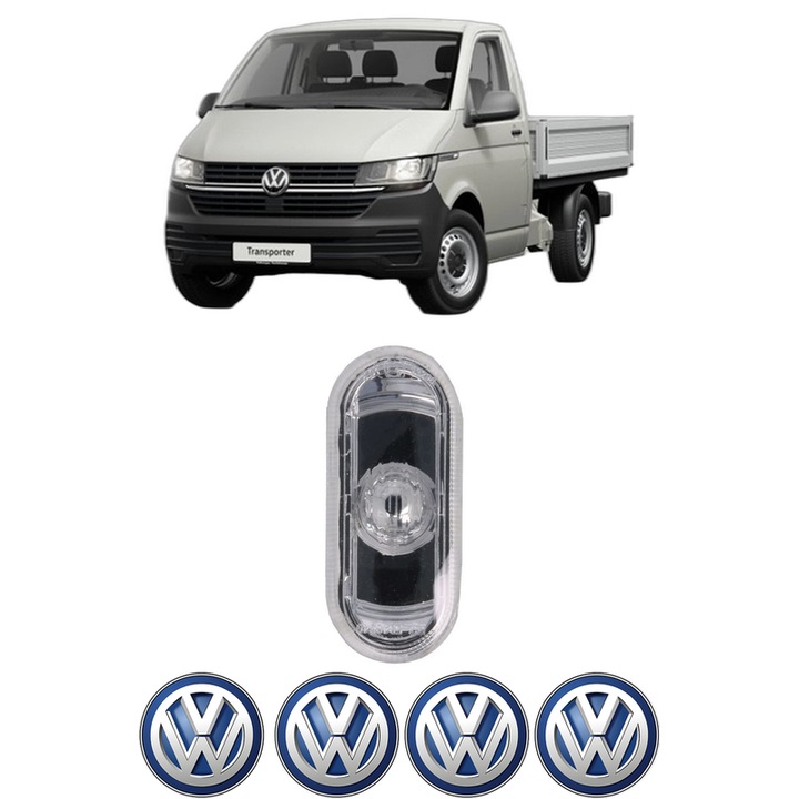 Semnalizator Partea Dreapta / Stanga Volkswagen TRANSPORTER T5 Platform/Chassis (7JD, 7JE, 7JL, 7JY, 7JZ, 7F din 2003-2015, Auto, Blic, 4 Stickere auto cu Volkswagen