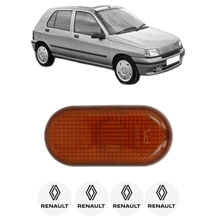 Semnalizator Partea Dreapta / Stanga RENAULT CLIO I (B/C57_, 5/357_) din 1990-1998, Auto, Blic, 4 Stickere auto cu RENAULT