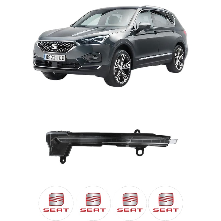 Semnalizator Oglinda Stanga SEAT TARRACO (KN2) din 2018-2024, Auto, Blic, 4 Stickere auto cu SEAT
