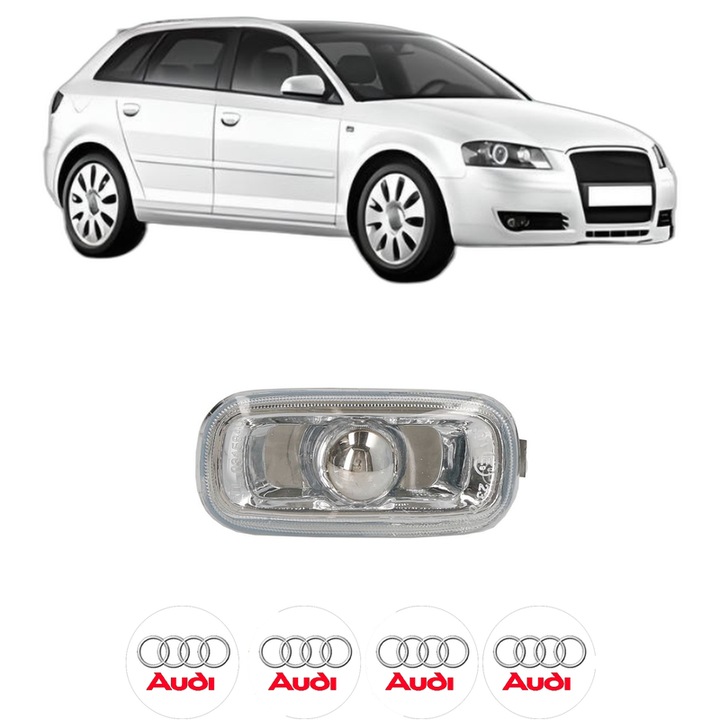 Semnalizator Partea Dreapta / Stanga AUDI A3 Sportback (8PA) din 2004-2013, Auto, Blic, 4 Stickere auto cu AUDI